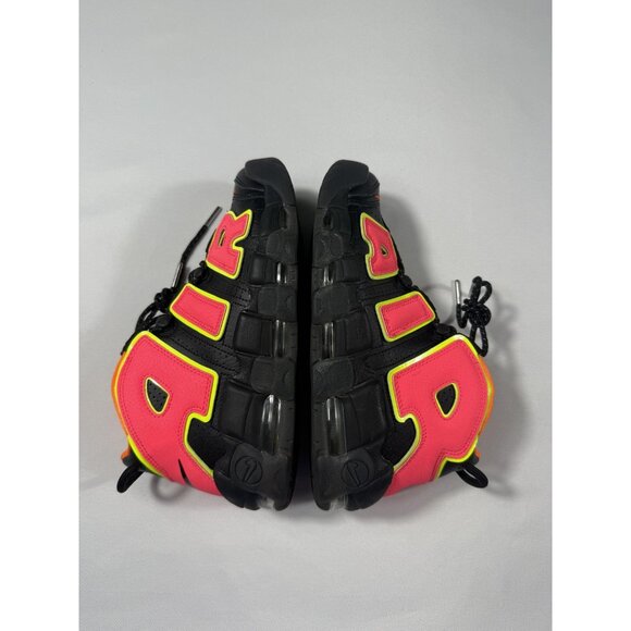 Nike Air More Uptempo Shoes Sneakers Womens Size 7 Black Pink Volt 917593-002 - Picture 4 of 9